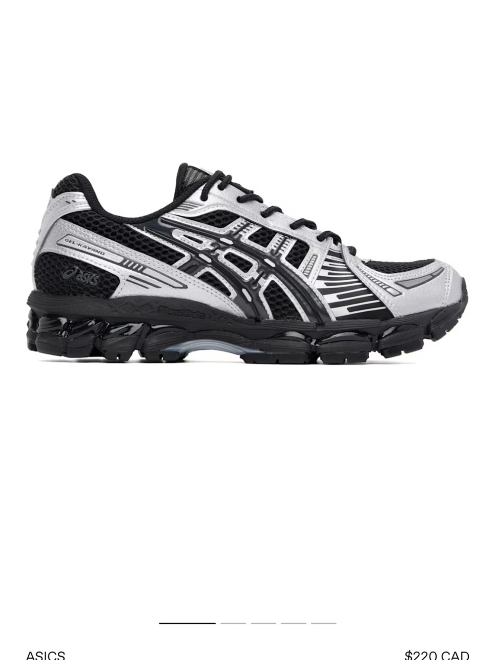ASICS Black & Silver Gel-Kayano 12.1 unisex. 6 men / 7.5 women